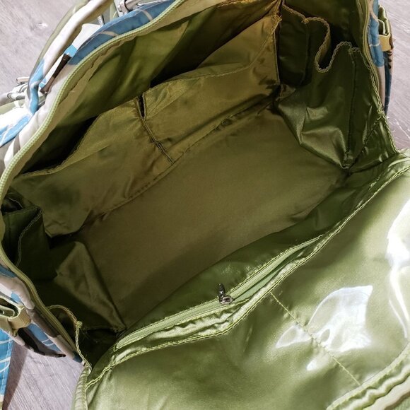 JuJuBe BFF Backpack Marvelous Mums Diaper Bag Floral Green Blue - Picture 10 of 11